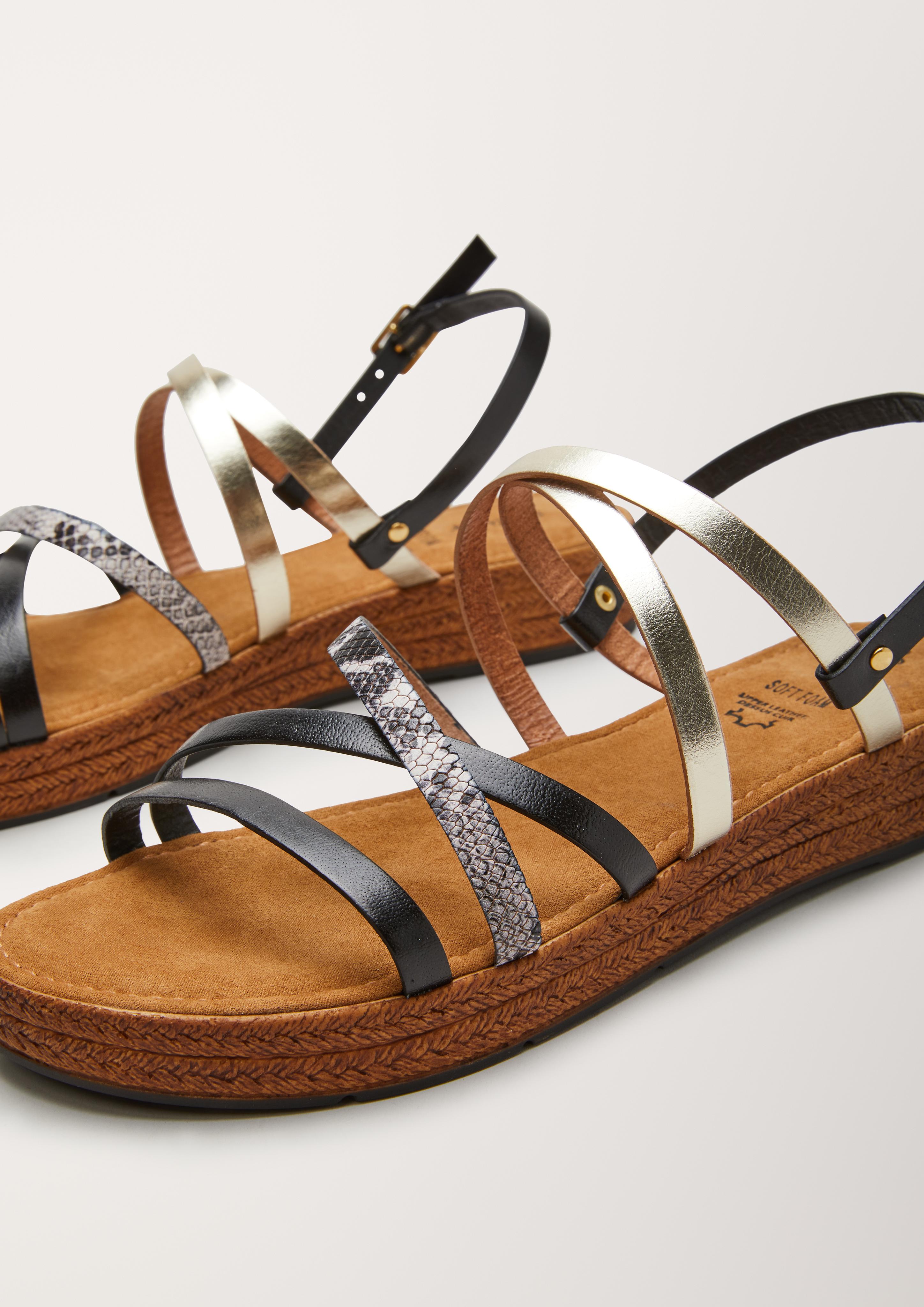 Riemchensandalen aus Leder  6005324-098