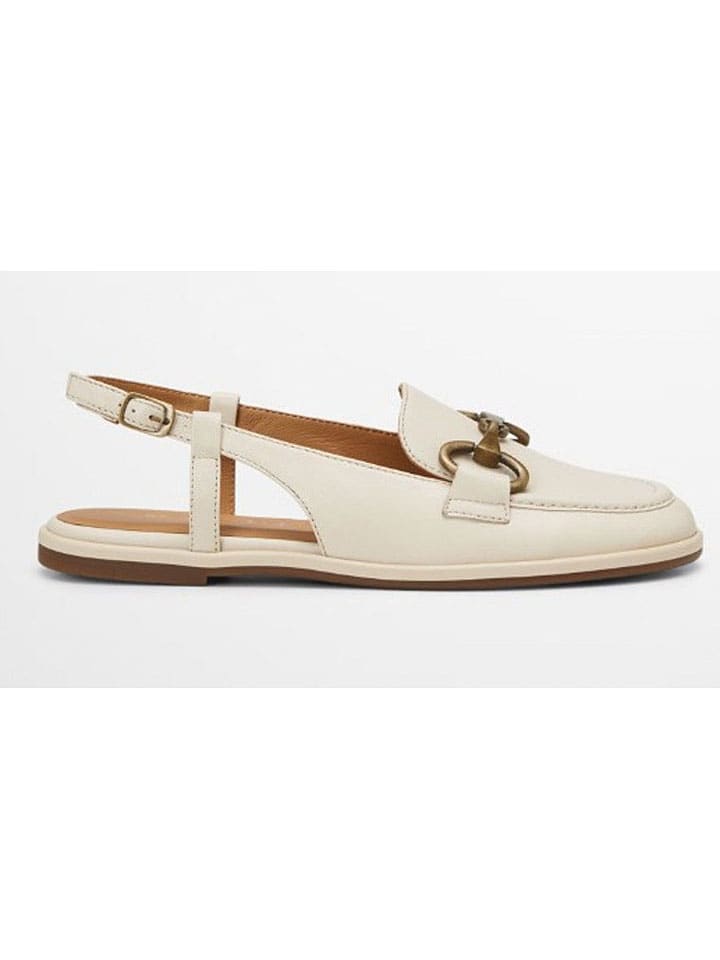 Marc O'Polo Shoes Leder-Slingballerinas in Creme günstig kaufen