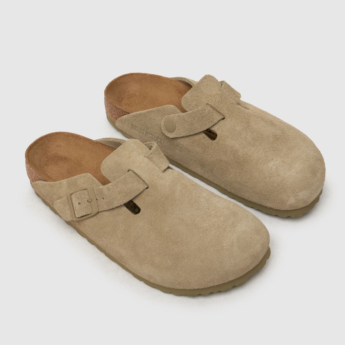 BIRKENSTOCK Boston keskeny szabású klumpa szandál khaki színben