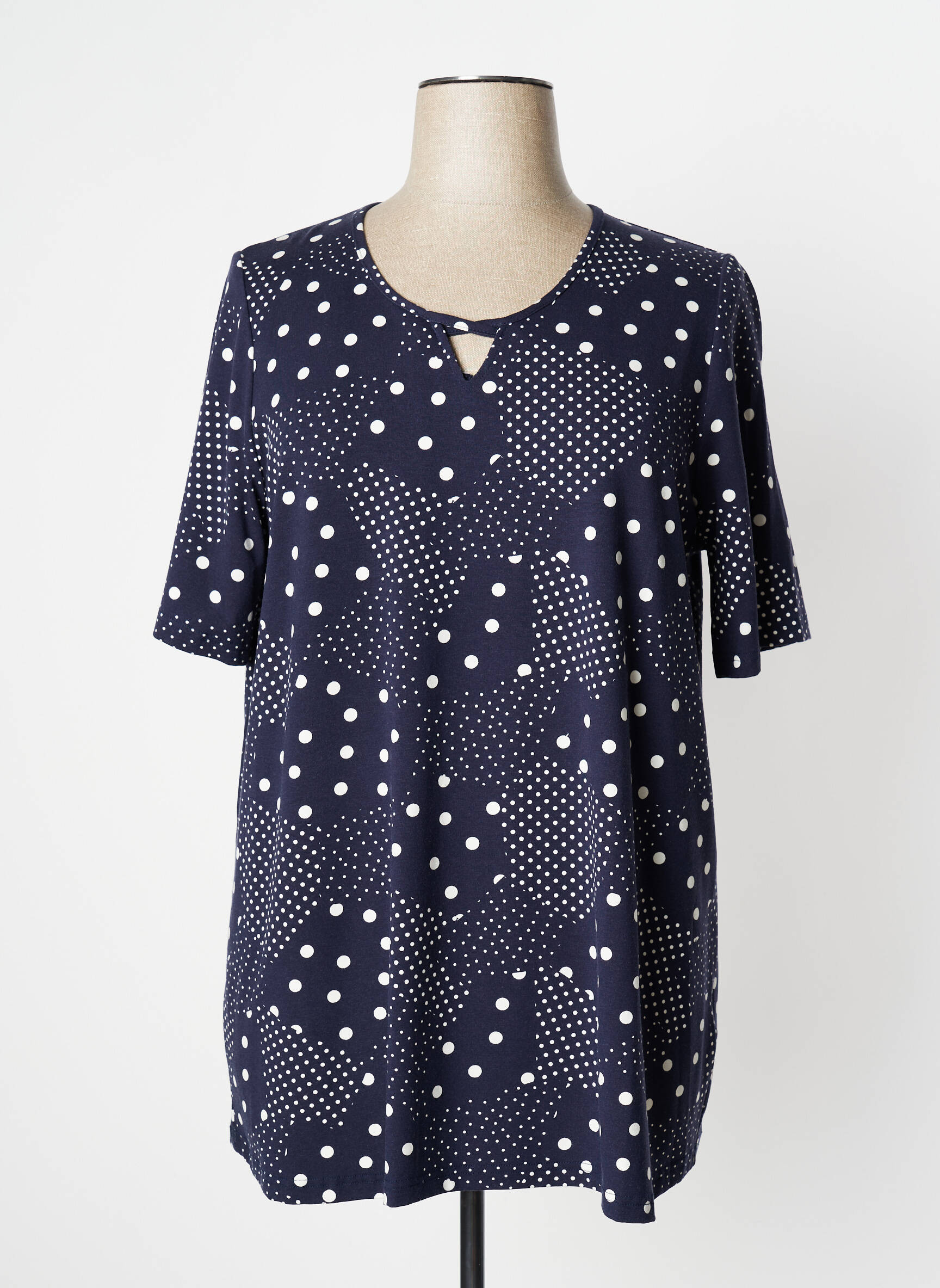 Chalou Tuniquemanchecourte Femme couleur bleu