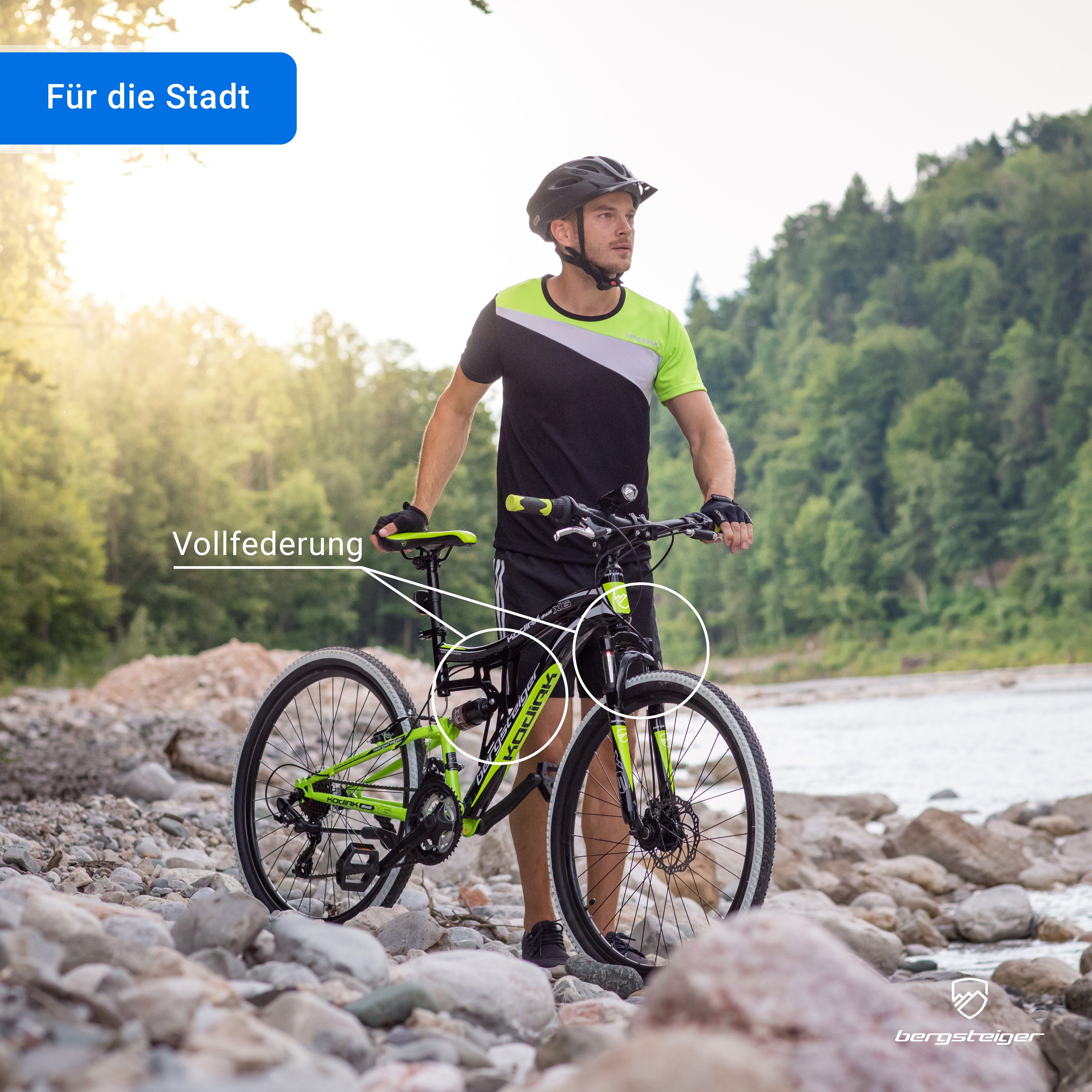 bergsteiger Mountainbike Kodiak 26, 29 Zoll Mountainbike, geeignet ab 150 cm, 21 Gang Shimano Tourney RD-TY300 Schaltwerk, Kettenschaltung