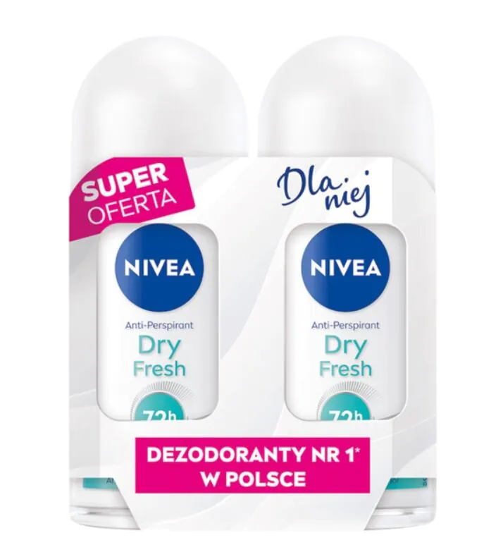 Nivea Deo Roll-on Dry Fresh Duo Pack 2x50ml