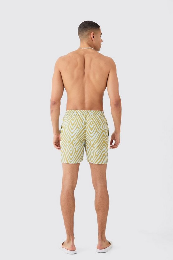 Mittellange Zick-Zack Badehose