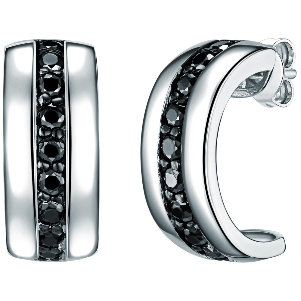Rafaela Donata Puces d'oreilles en argent Argent sterling Oxyde de zirconium (CZ) en Argent Boucles d'oreilles