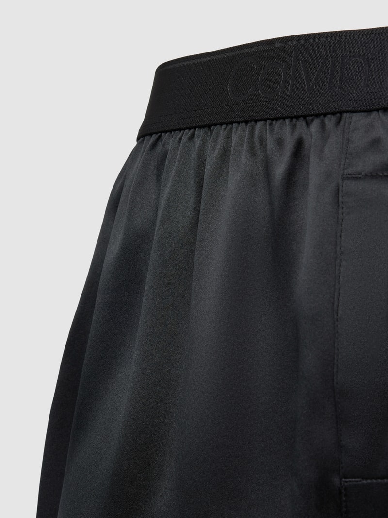 Boxershorts aus Seide mit elastischem Bund in schwarz