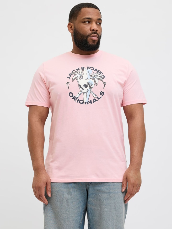 JACK & JONES PLUS T-shirt in Tickled Pink günstig kaufen