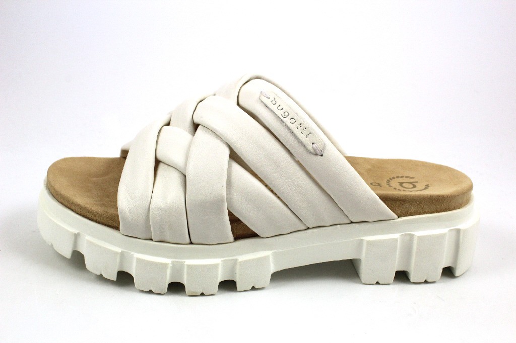 BUGATTI Klassische Sandalen weiss white