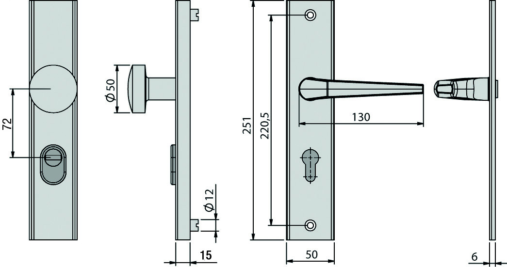 Basi VMS ES0 Vollmaterial Schutzbeschlag Typ 7900-1301