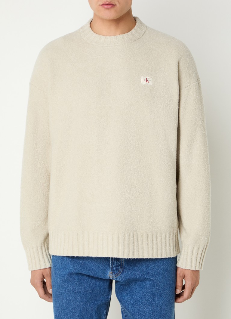 Calvin Klein Chunky knit bouclé sweater with logo