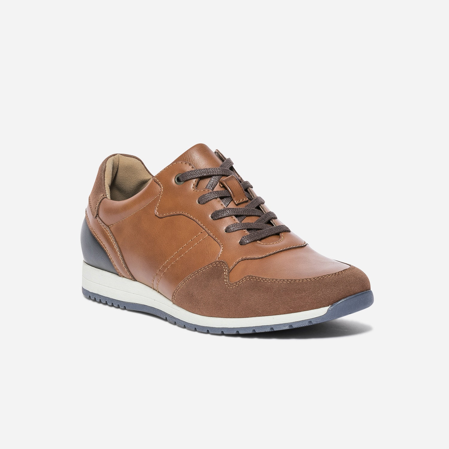 Tennis cognac et marine bi matière