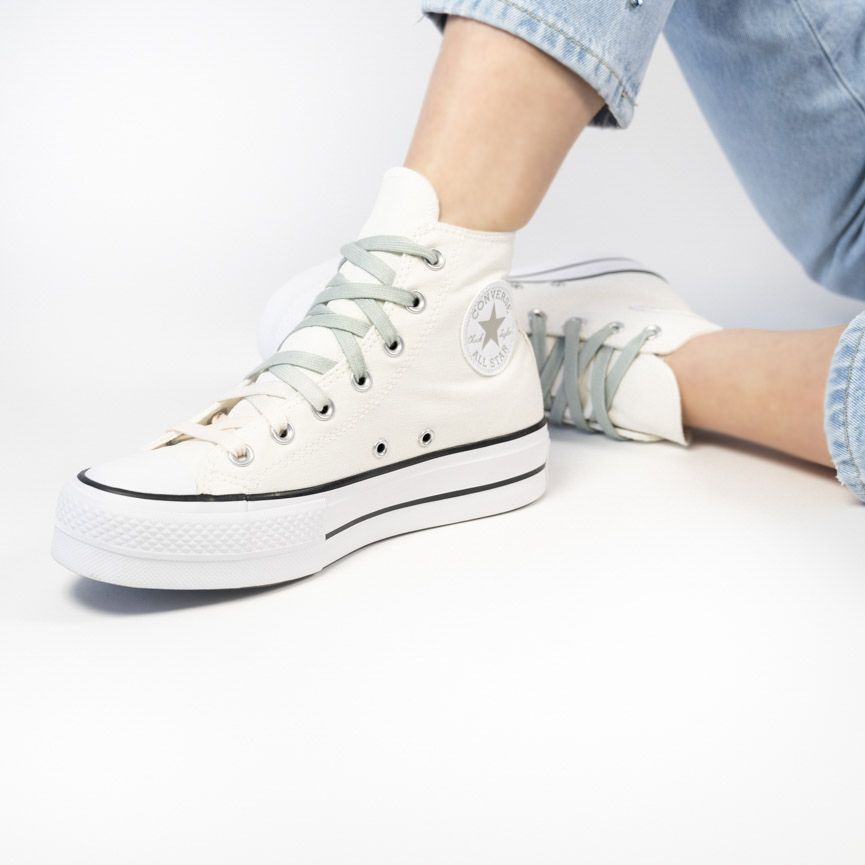 Converse  CHUCK TAYLOR ALL STAR LIFT OMBRÉ LACED P - Écru Kaki