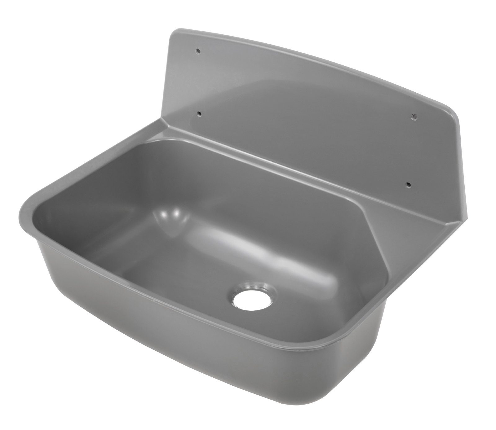 aquaSu Waschbecken Greena (Komplett-Set, mit Siphon, Edelstahl-Sieb, Spritzschutz, aus Deutschland), nachhaltig aus recyceltem Kunststoff, Produkt des Jahres DIY-Magazin