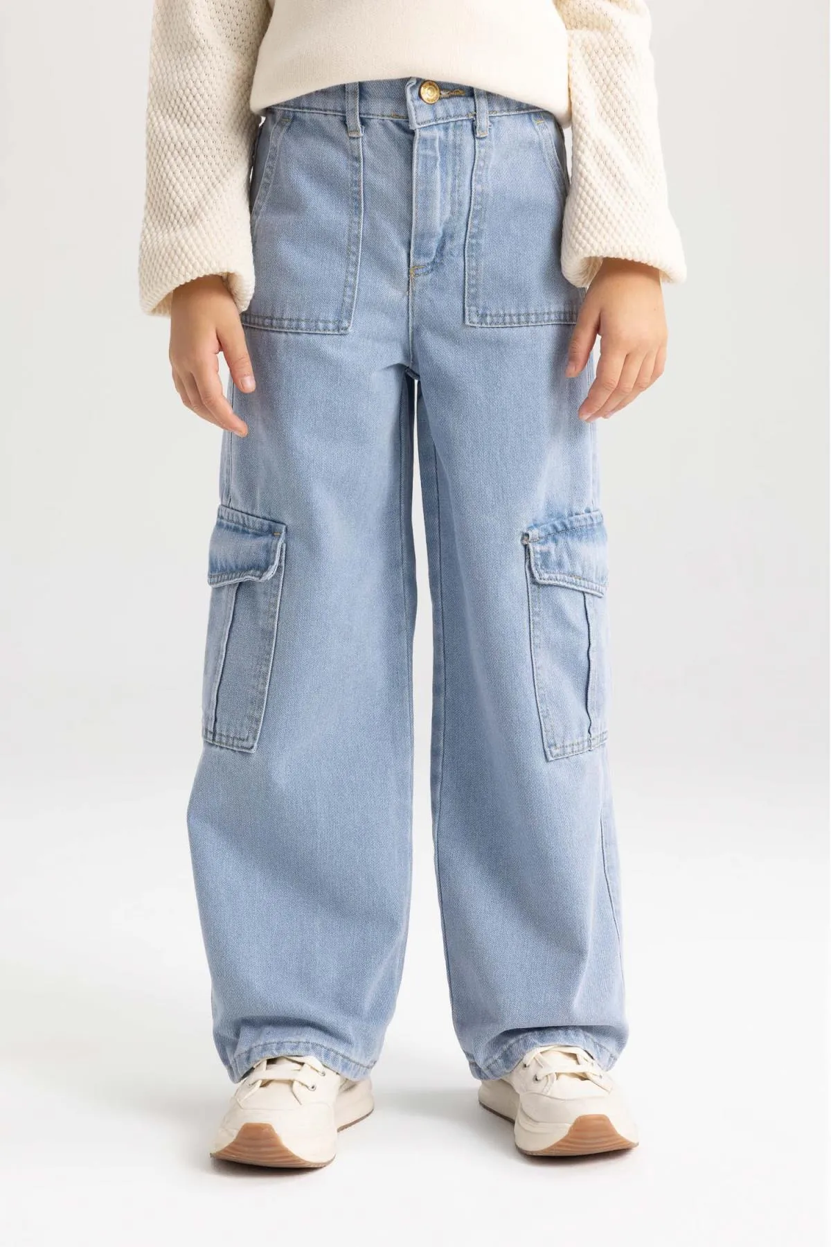 DeFacto  Cargo-Jeanshose mit weitem Bein für Mädchen