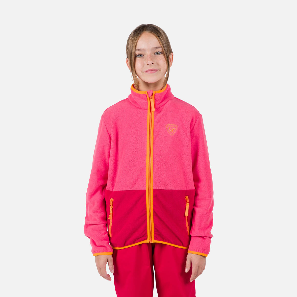Junior-Fleecejacke mit durchgehendem Reißverschluss Strawpile