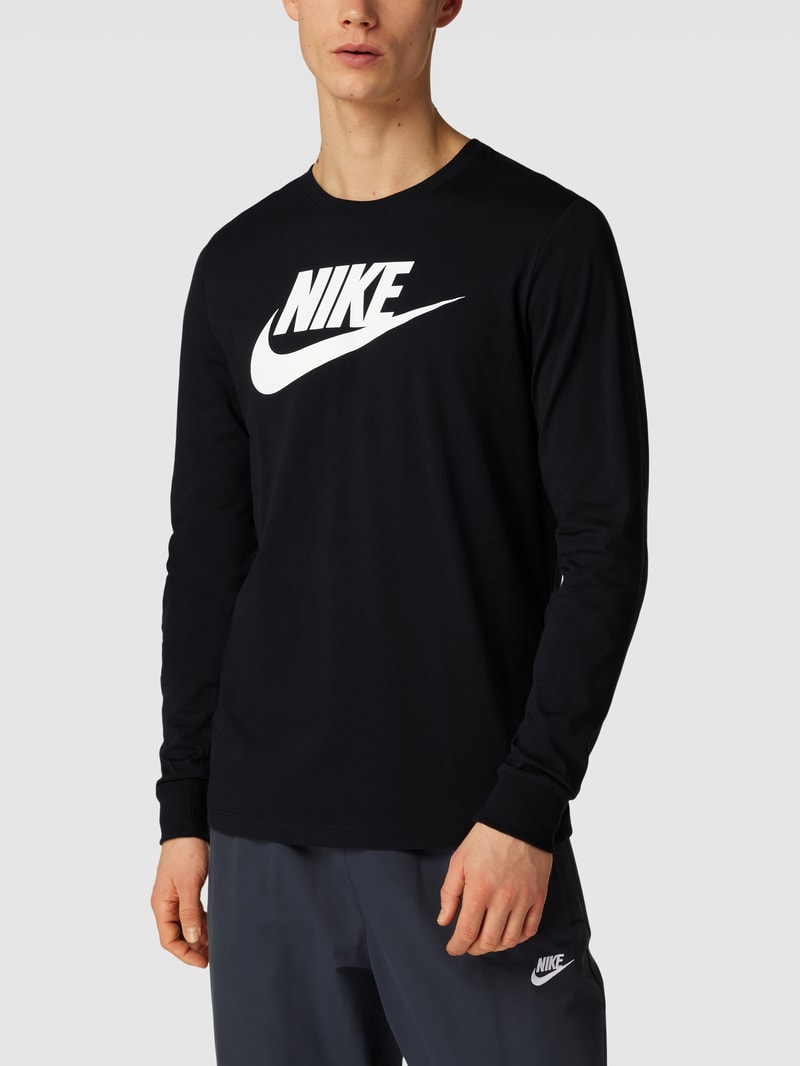 Longsleeve mit Logo-Print Modell 'ICON FUTURA' in schwarz