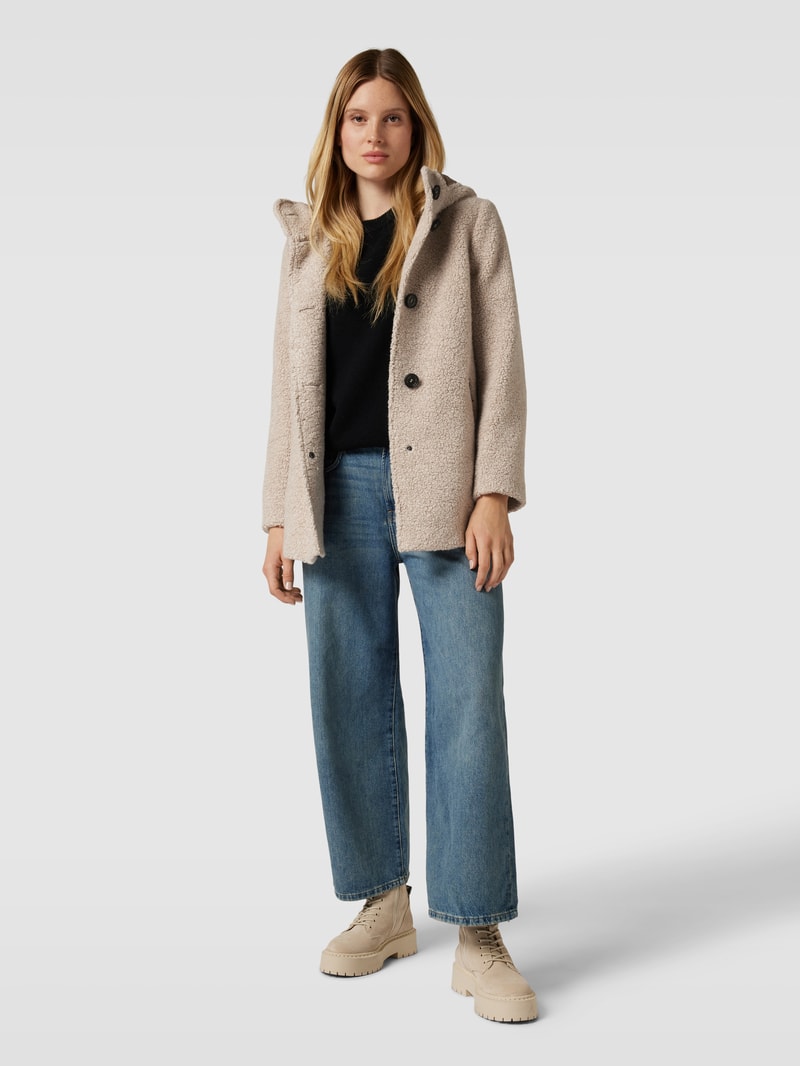 Jacke mit Teddyfell in beige