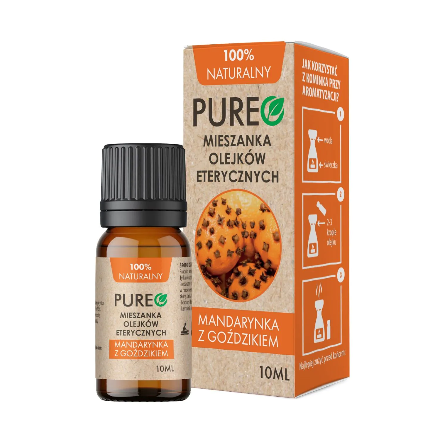 Pureo mješavina prirodnih eteričnih ulja mandarine i klinčića