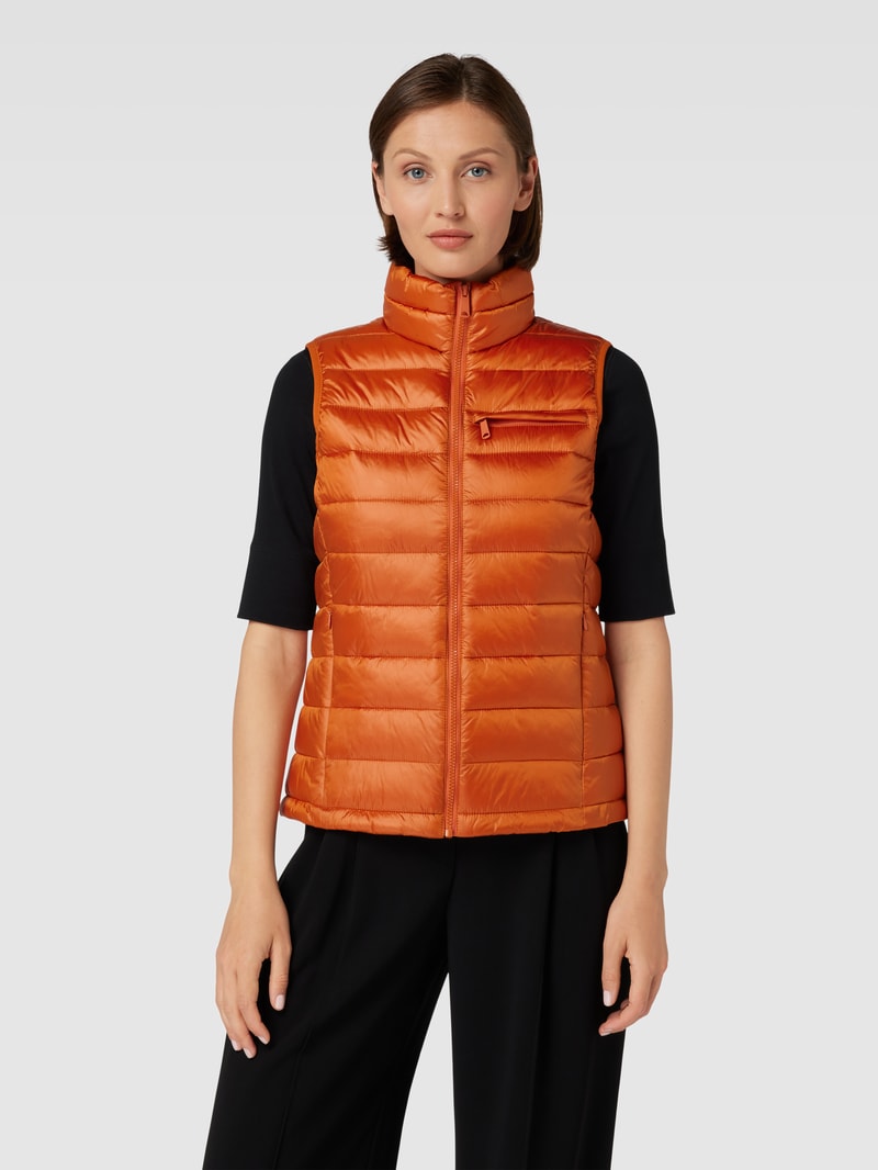 Steppweste mit Brusttasche in orange