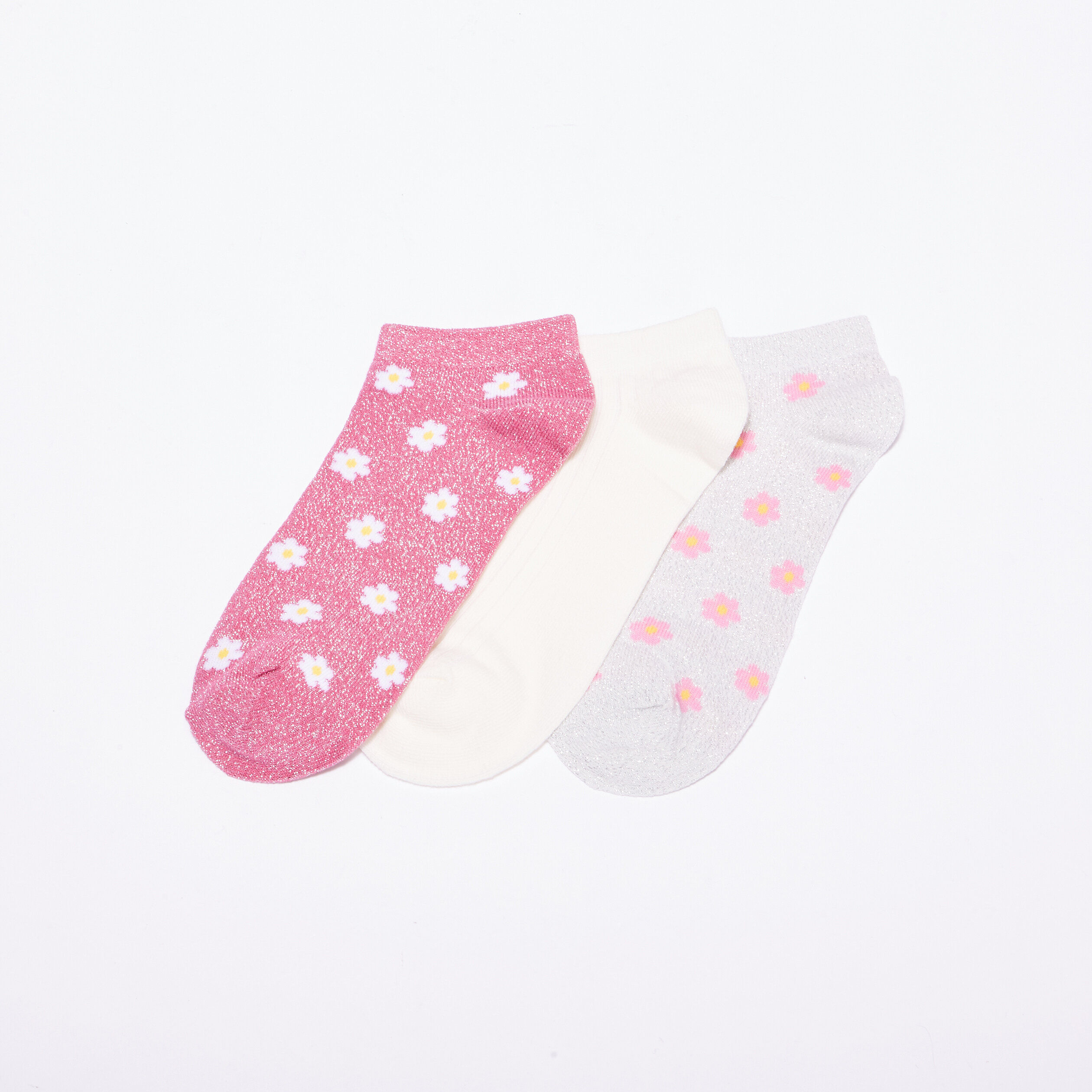 Lot 3 paires chaussettes ecru femme | Cache Cache