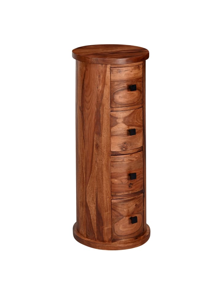 KADIMA DESIGN Design Sideboard Massivholz 35x85x35 cm, Schränkchen mit 4 günstig kaufen onesize