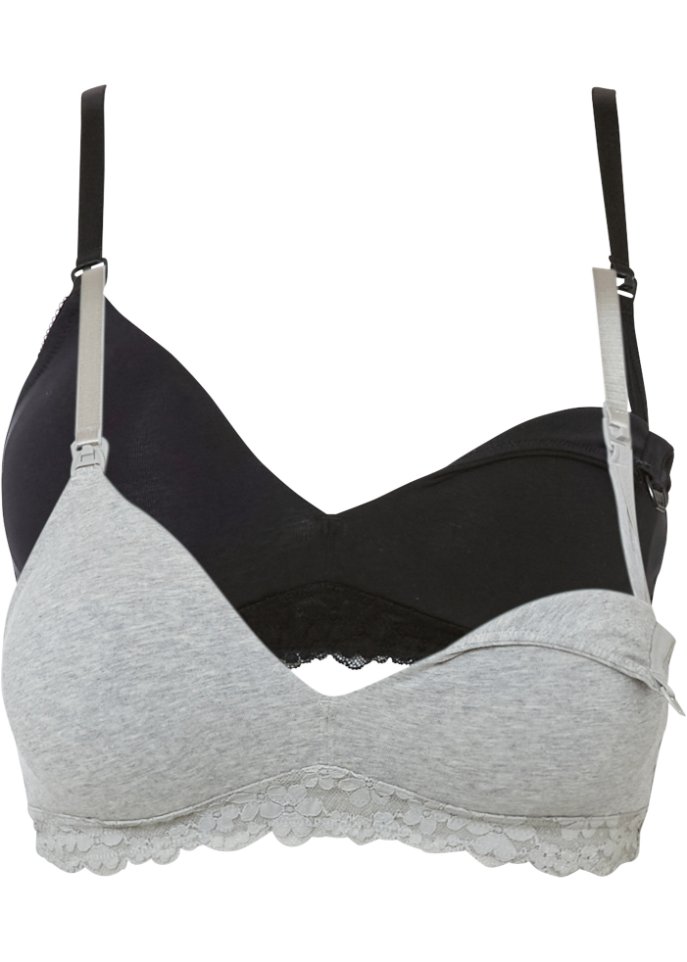 Still-Bralette ohne Bügel mit Bio-Baumwolle (2er Pack)