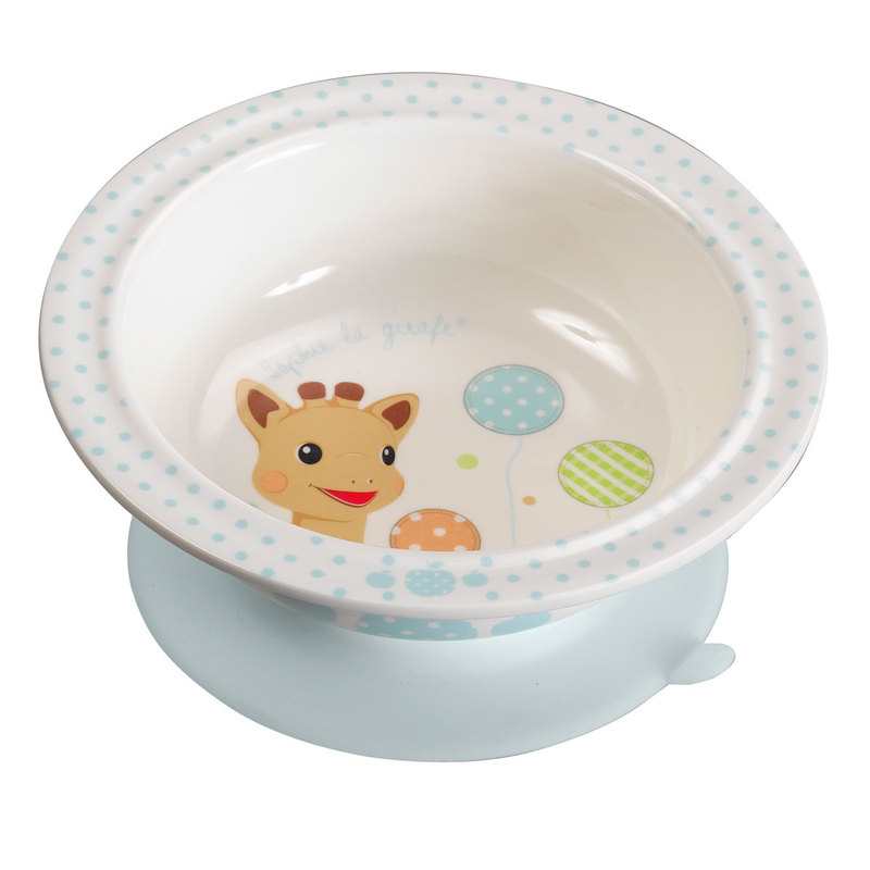Coffret repas mélamine Sophie la girafe bleu