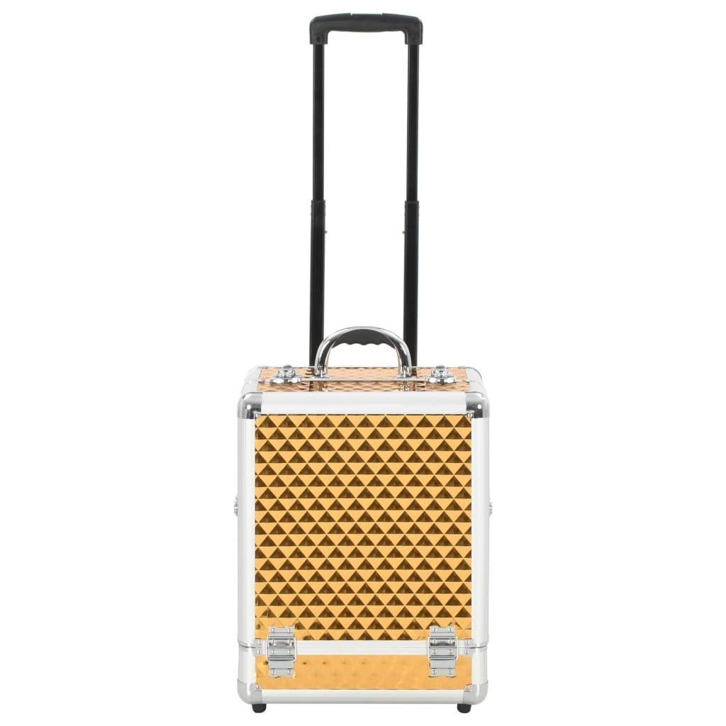 vidaXL Kosmetikkoffer Kosmetikkoffer 35×29×45 cm Golden Aluminium