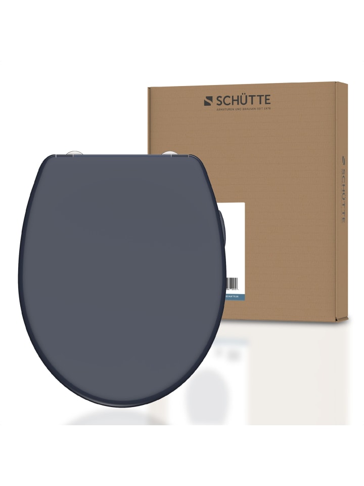 Schütte Duroplast WC Sitz Anthrazit mit Absenkautomatik - (L) 45 x (B) 37 x (H) 4 cm günstig kaufen onesize