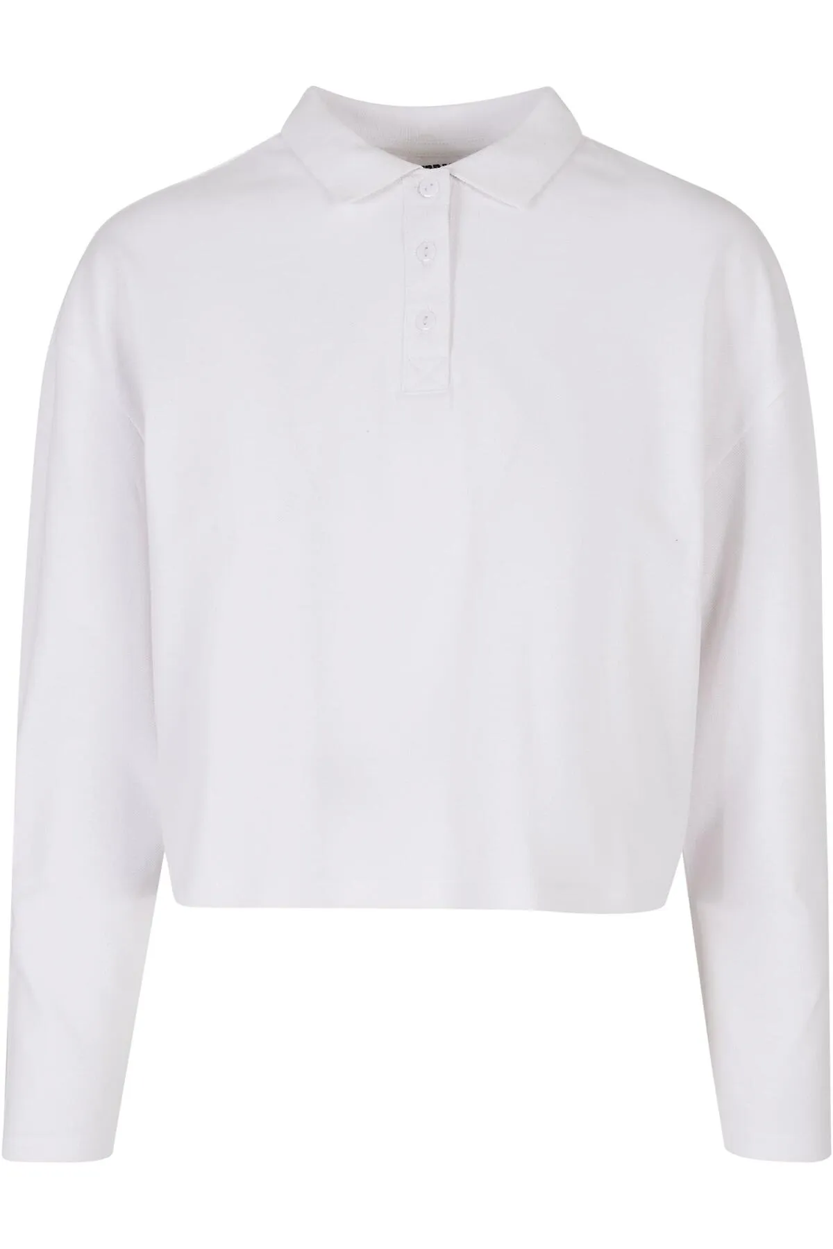 Urban Classics  Damen Ladies Short Oversized Polo Longsleeve