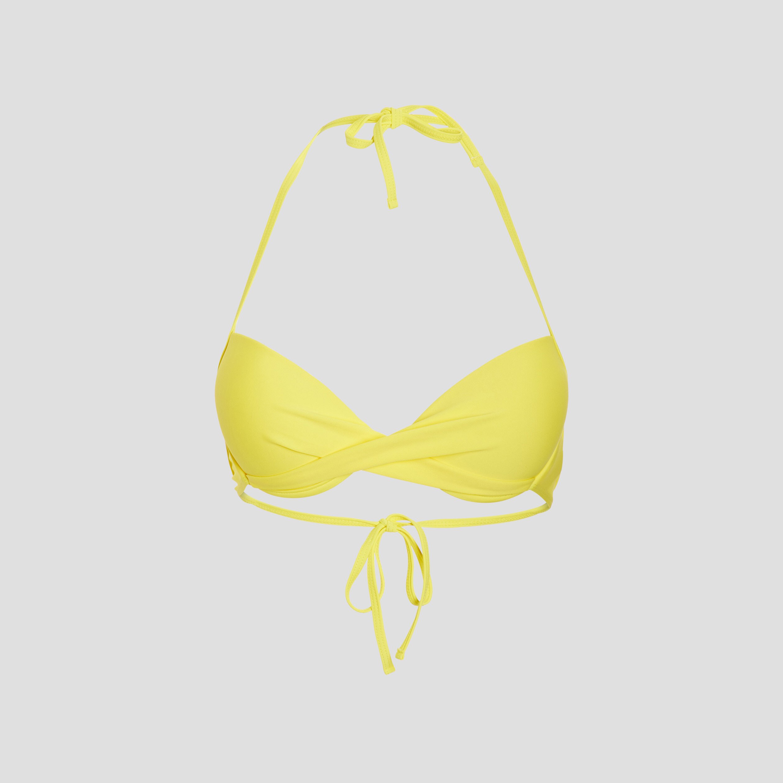 Haut de maillot de bain push-up jaune femme | La Halle
