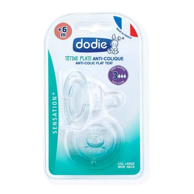 Tétines Sensation+ 6+ mois débit 3 anti-colique Dodie
