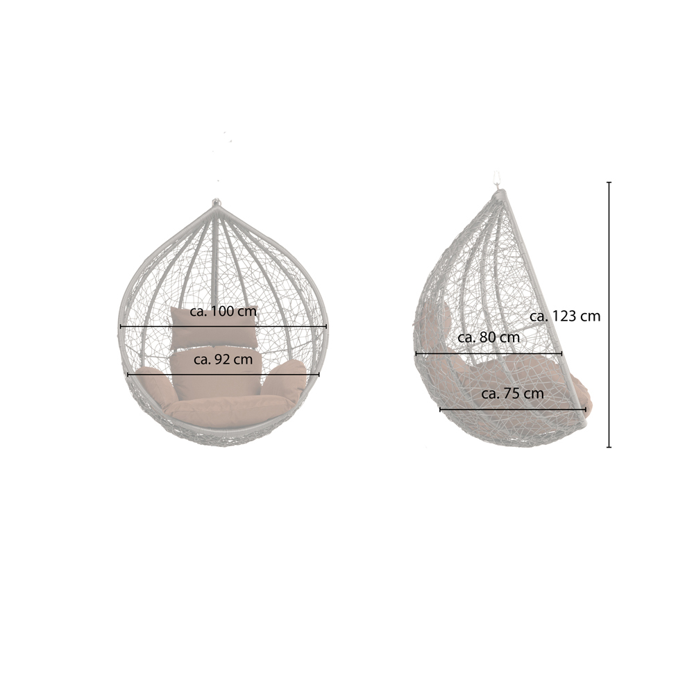 Home Deluxe Polyrattan Hängesessel CIELO Korb