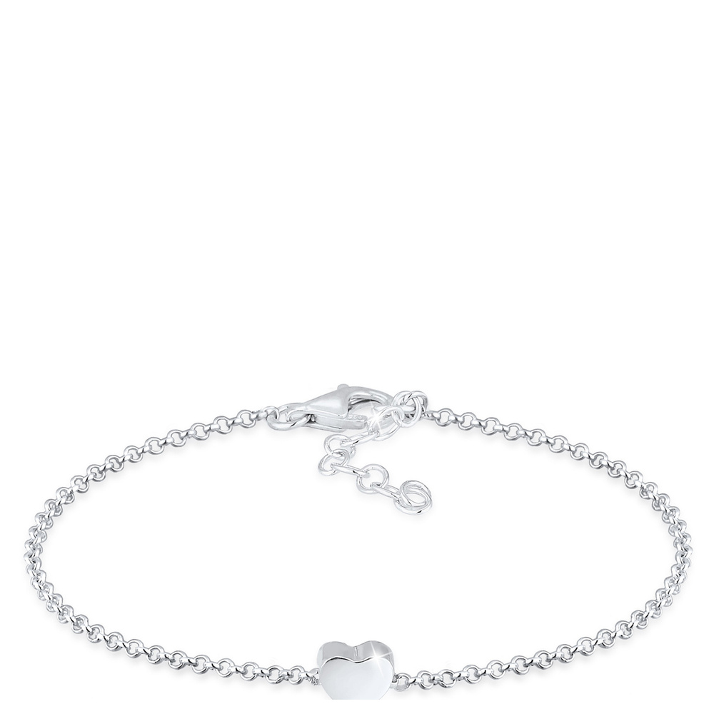 Elli Elli by Julie & Grace Bracelet Dames avec Pendentif Coeur Basic en Argent Sterlin Bracelet