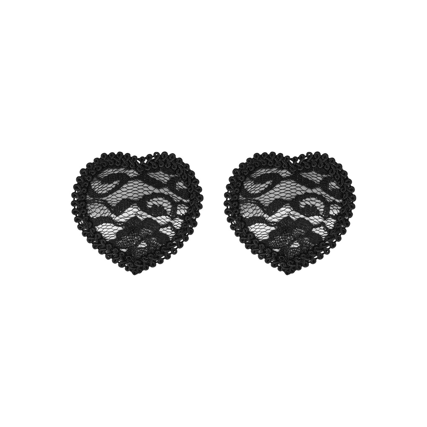 EIS Body EIS, Brustschmuck, Herzförmige Pasties, schwarz-silber, selbstklebend (2-tlg) blickdicht; selbstklebend