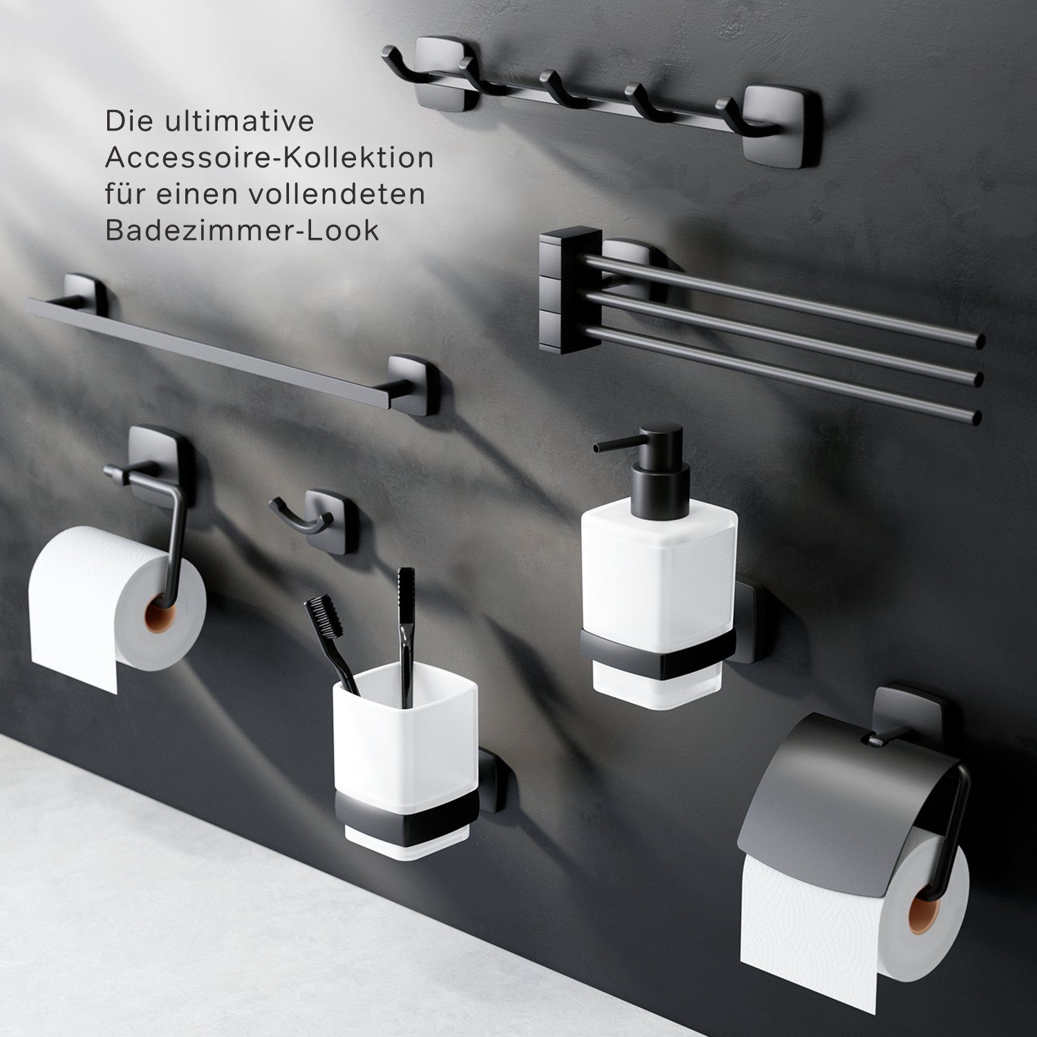 AM.PM Wandhaken Gem, Badezimmer, Küche, Dusche, (Ein Doppelhaken / Hakensatz), besteht aus hochwertigem Stahl, der Rost und Korrosion widersteht