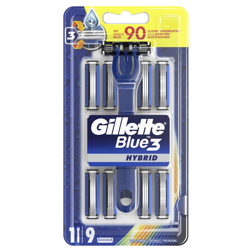 gillette Gillette Blue3 Hybrid Pack De Rasage Rasoirs Jetables