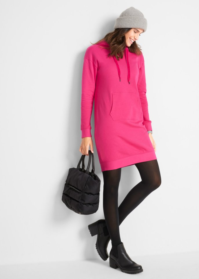Sweatkleid mit Kapuze