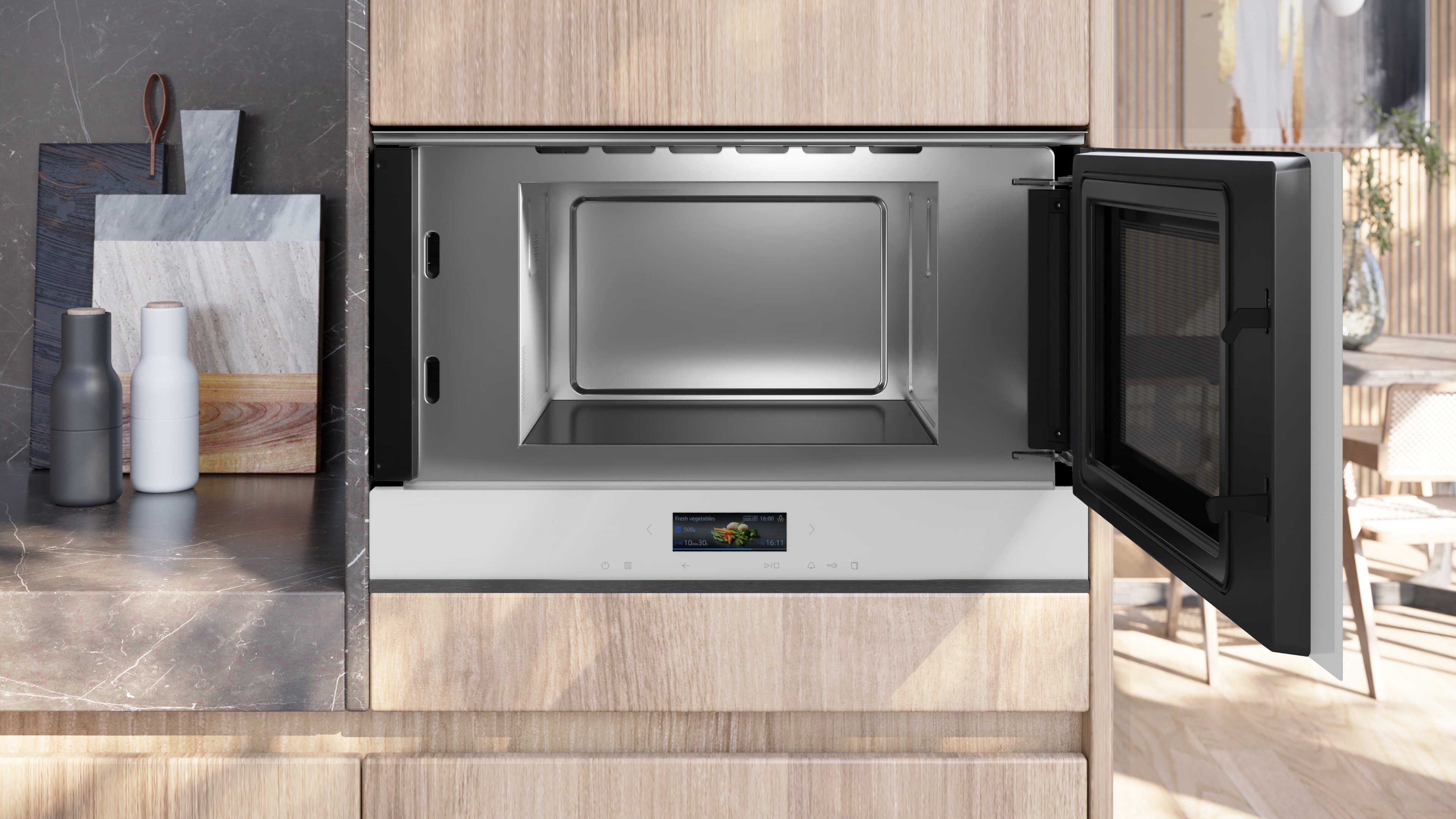 SIEMENS Einbau-Mikrowelle BF722R1W1, Mikrowelle, 21 l