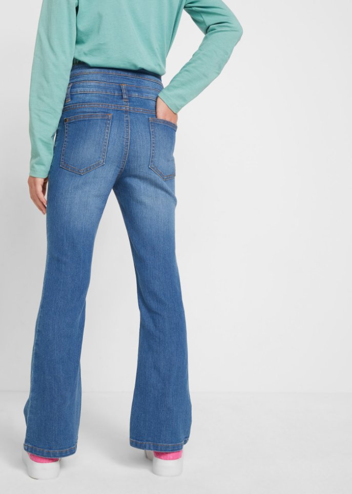 Mädchen High Waist Jeans, flared