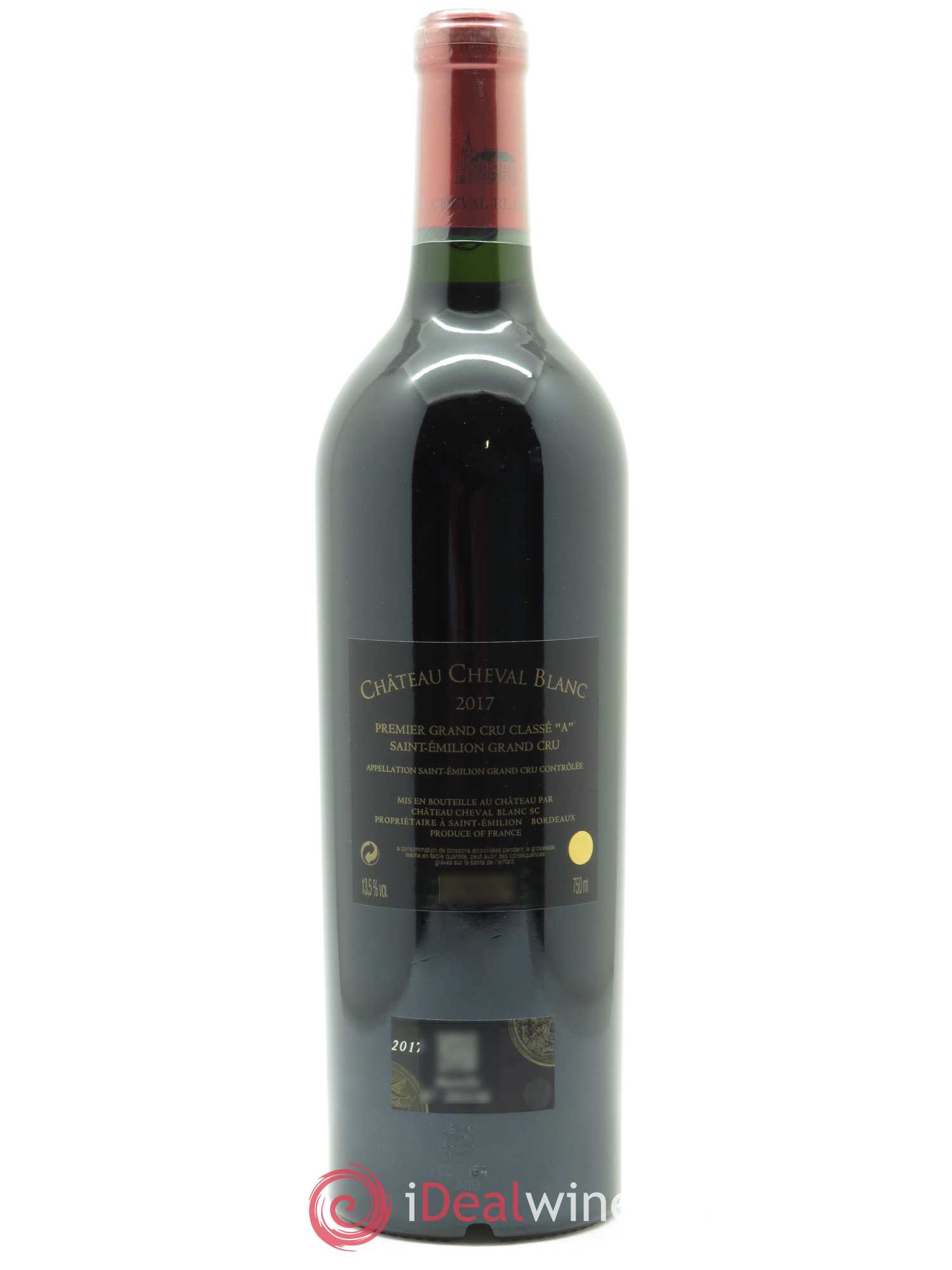 Château Cheval Blanc 1er Grand Cru Classé A (CBO à partir 6 bts) 2017 - Lot de 1 Bouteille