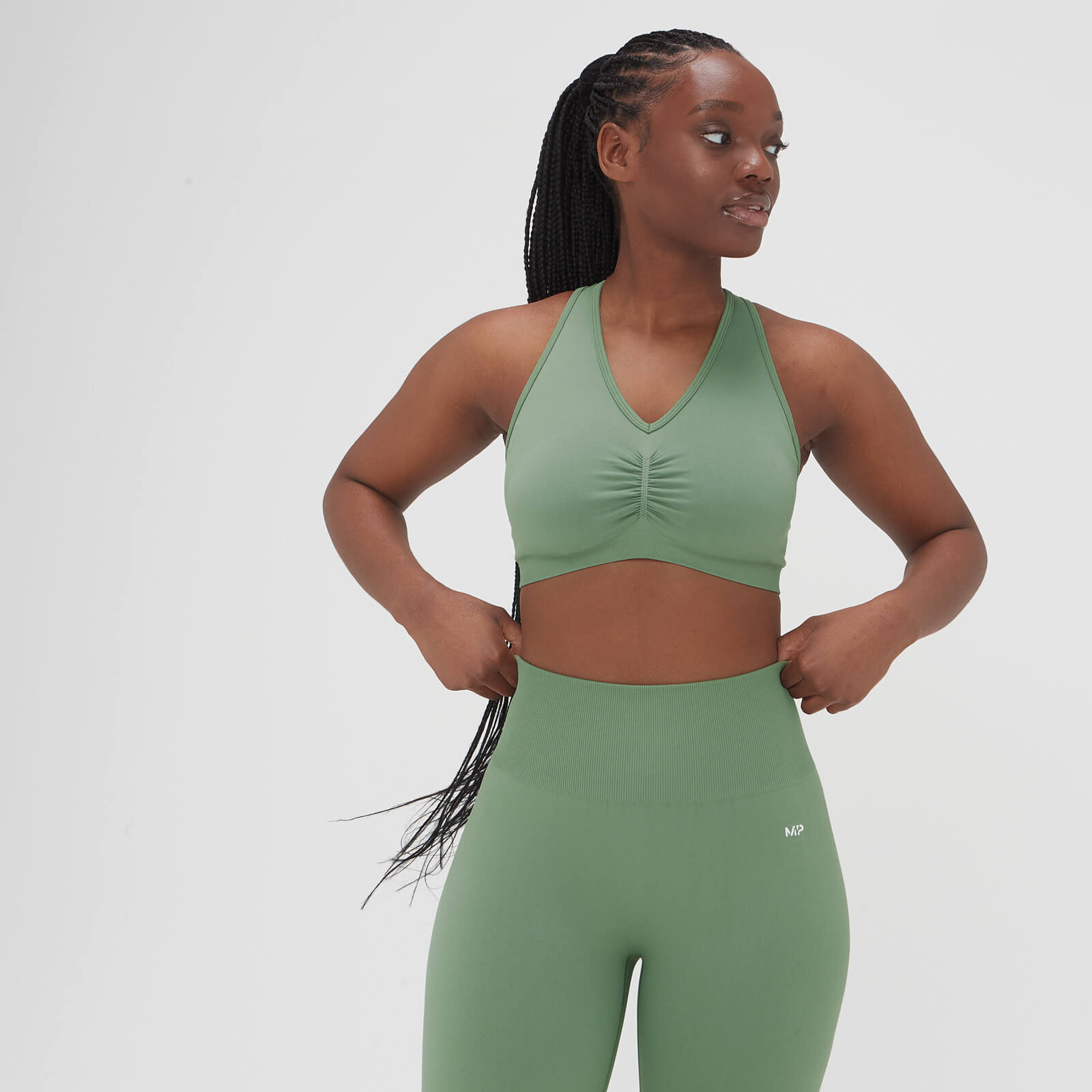 Brassière sans coutures délavée MP pour femmes – Jade délavé