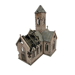 Destroyed Village Church (20mm)