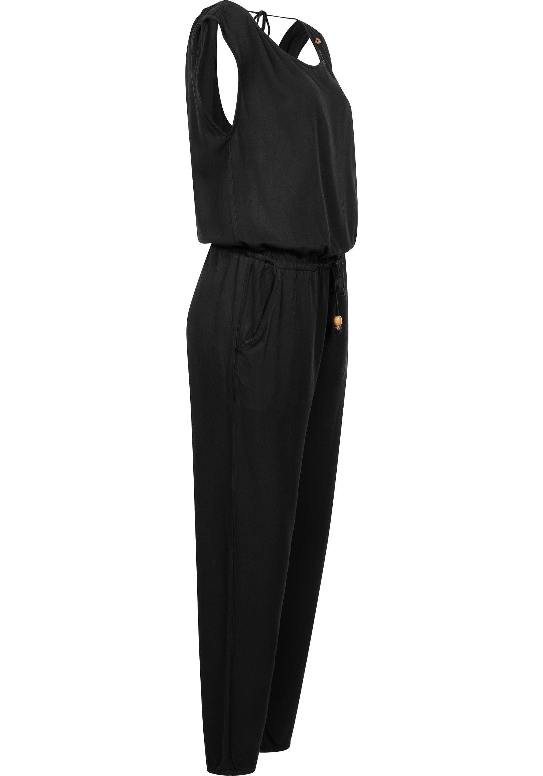 Ragwear Jumpsuit Noveel schicker, langer Damen Overall mit Bindeband