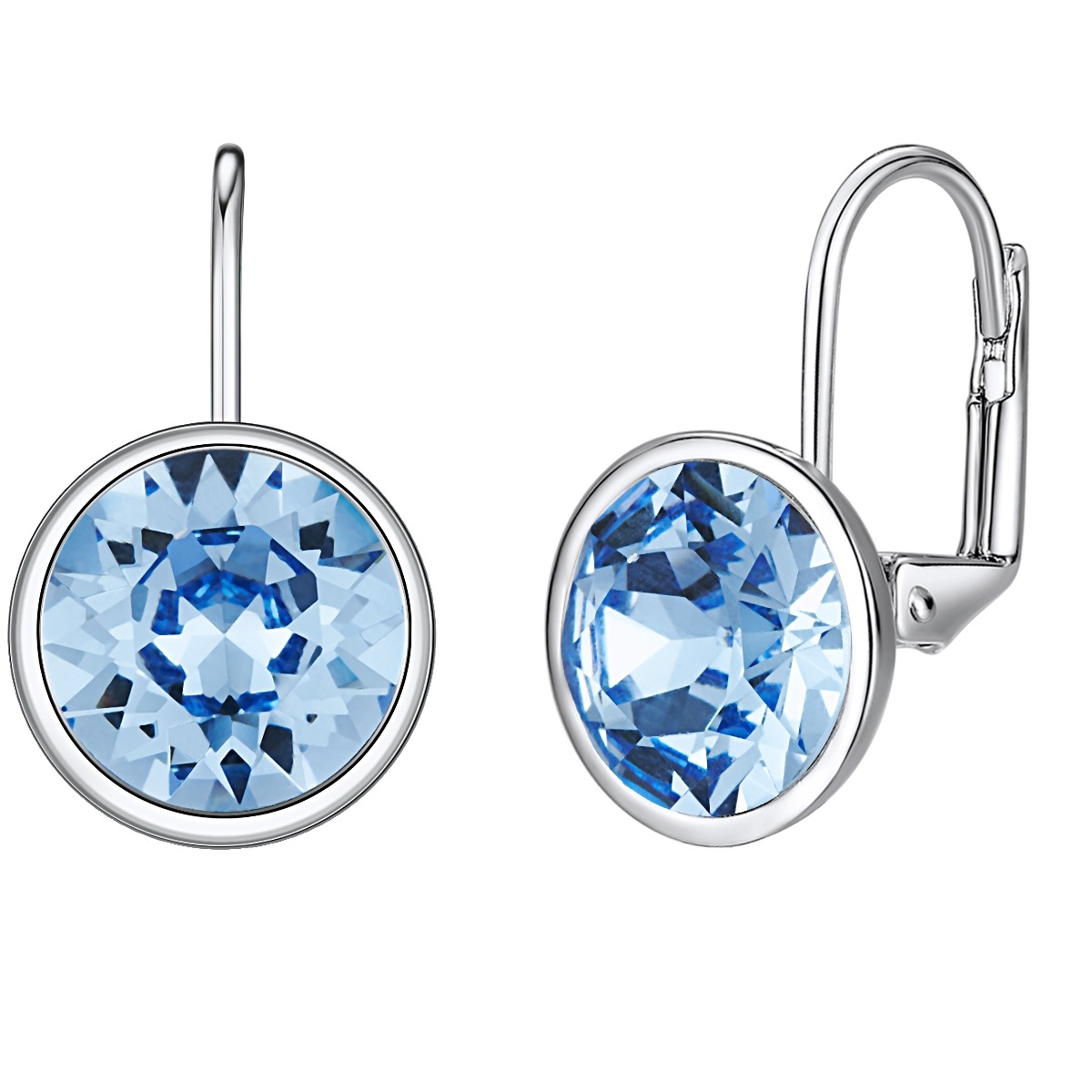 Ohrhänger Metall-Legierung verziert mit Kristallen von Swarovski® in Silber