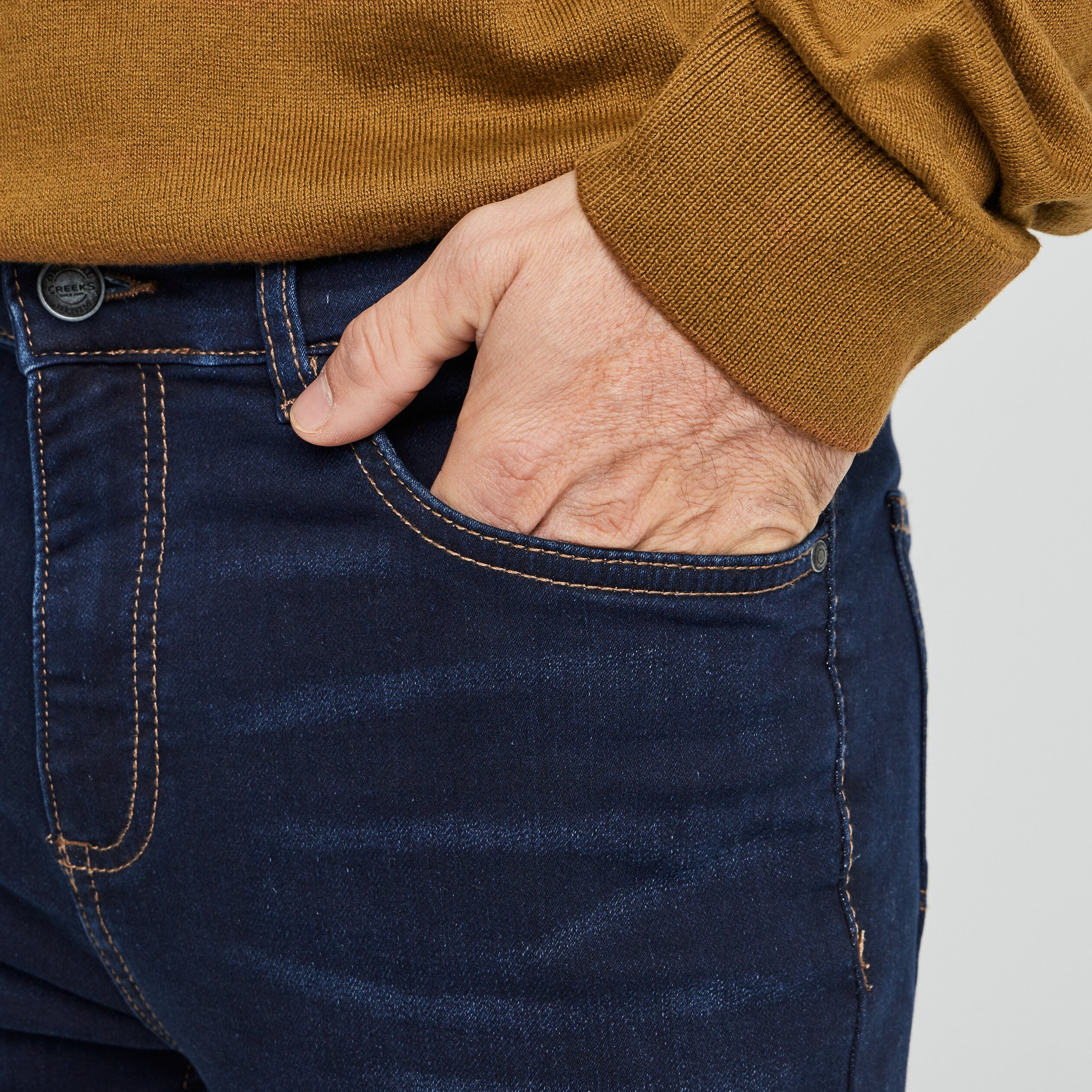 Jeans coupe slim denim brut homme | La Halle