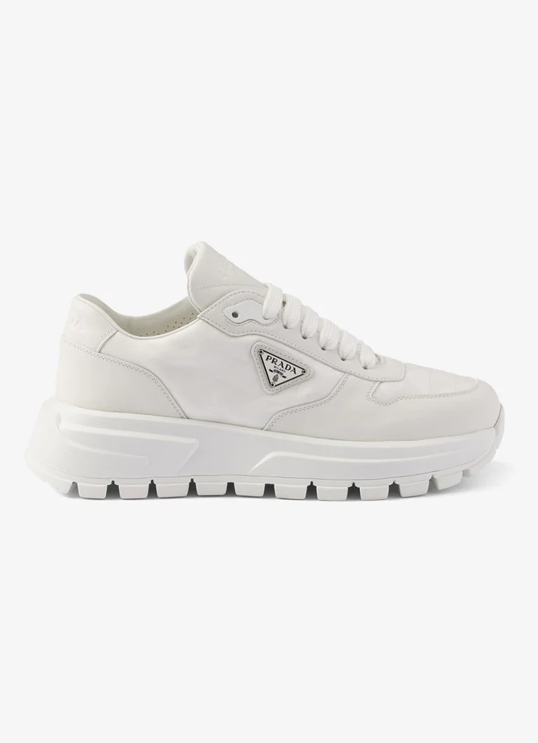 Tenisky Prada Prax 01 Re-Nylon s koženými detailmi