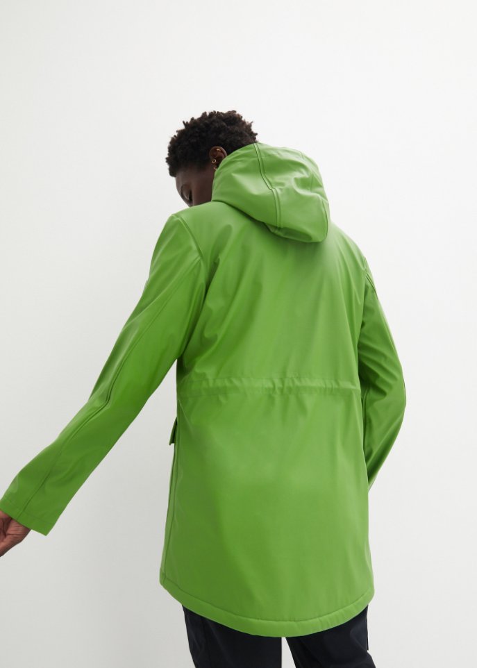 Regenjacke mit Teddyfutter aus wasserdichtem Material