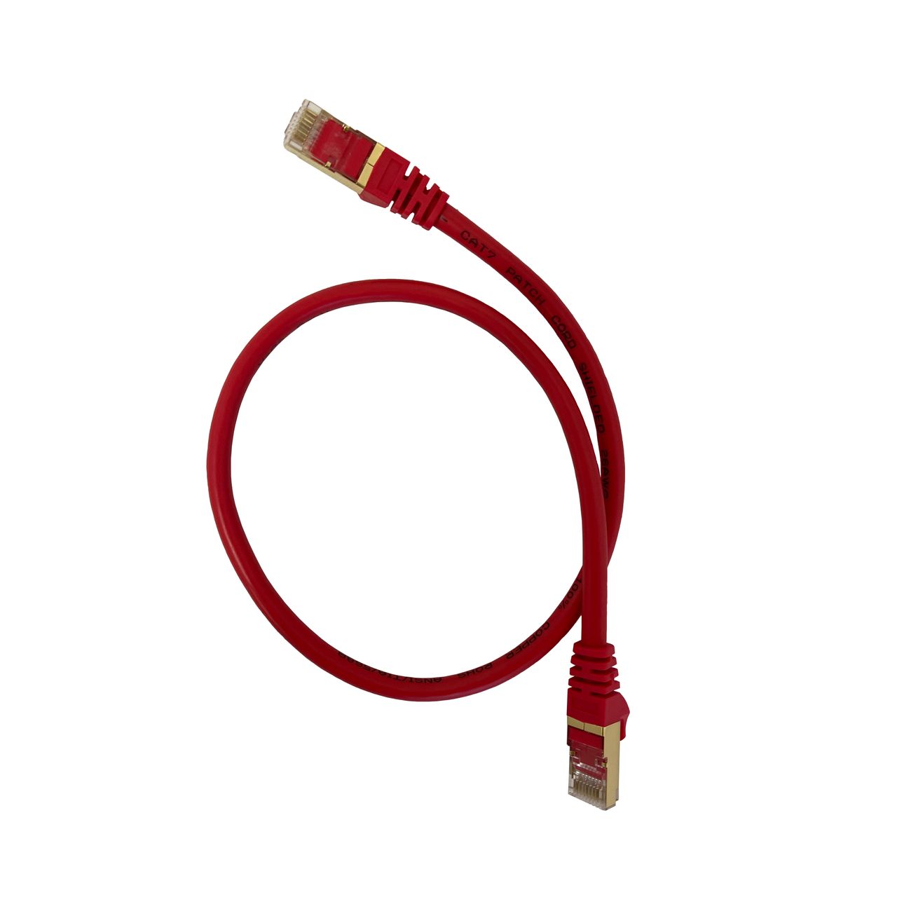 Vago-Tools CAT7 Patchkabel Netzwerkkabel rot 0,5m rund