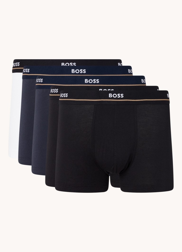 Lot de 5 boxers HUGO BOSS avec ceinture logotée