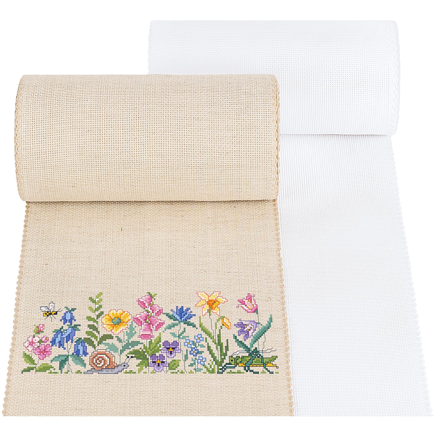 Zweigart Aida-Stickband, weiß, 19 cm